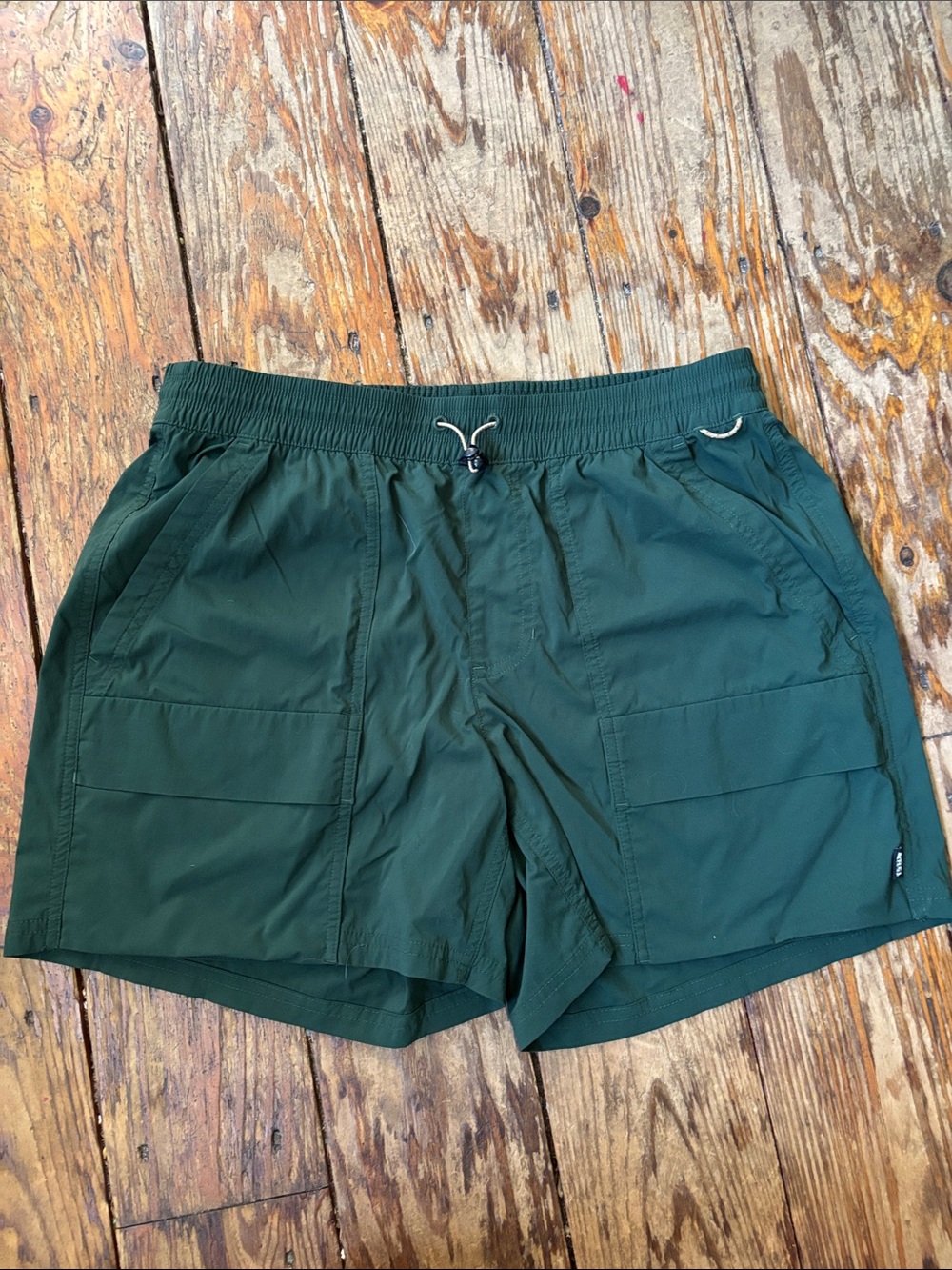 REI Co-op Dark Green Mesh-Lined Athletic Shorts